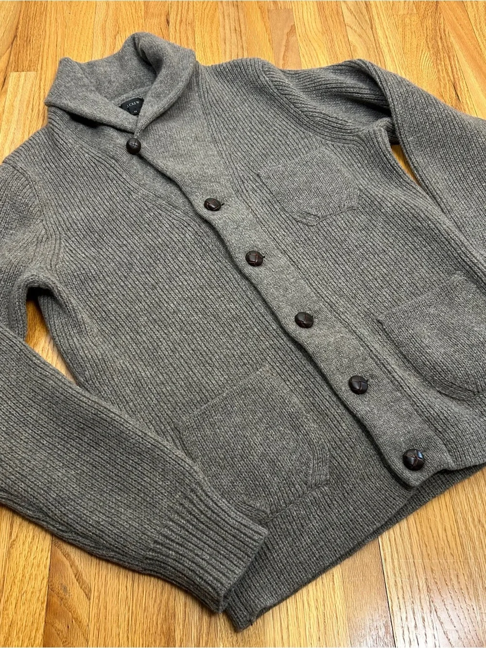 J. Crew Men’s 100% Lambs Wool Cardigan Sweater